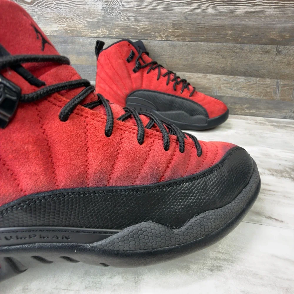 Jordan 12 Retro Reverse Flu Game Mens Size 10 Basketball Shoes CT8013-602 Red